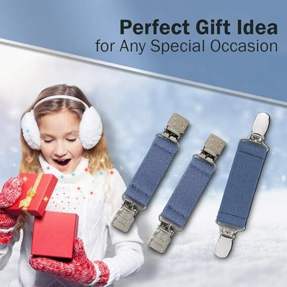 Hold’Em Mitten & Hat Clip Set Toddler Kids Sturdy Super Tight Grip - Burgundy - Picture 6 of 6